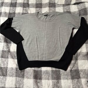 Apt. 9 Gray and Black Crew Neck Sweater